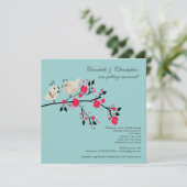 Moderne Tortelduifjes Bridal Shower Kaart (Staand voorkant)