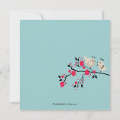 Moderne Tortelduifjes Bridal Shower Kaart (Achterkant)