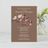 Moderne Tortelduifjes Couples Bridal Shower Invita Kaart (Staand voorkant)