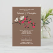 Moderne Tortelduifjes Couples Bridal Shower Invita Kaart (Staand voorkant)