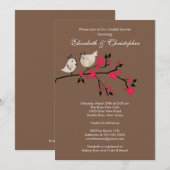 Moderne Tortelduifjes Couples Bridal Shower Invita Kaart (Voorkant / Achterkant)