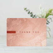 Moderne Toscaanse Roze Gouden & Rode Bewerkbare Bedankkaart (Staand voorkant)