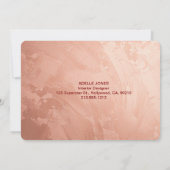 Moderne Toscaanse Roze Gouden & Rode Bewerkbare Bedankkaart (Achterkant)