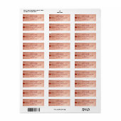 Moderne Toscaanse Roze Gouden & Rode Bewerkbare Etiket (Full Sheet)