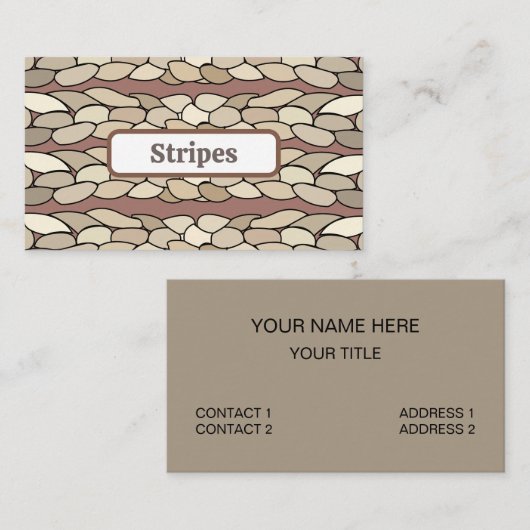Moderne touwstrepen visitekaartje (Voorkant / Achterkant)