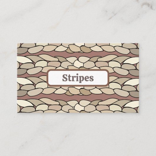 Moderne touwstrepen visitekaartje (Voorkant)
