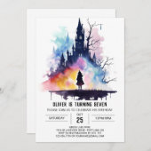 Moderne Toverstok Wielder Tovenaar Verjaardag Kaart (Voorkant / Achterkant)