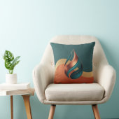 Moderne Traandrop Golf Teal Koper Goud Kussen (Stoel)