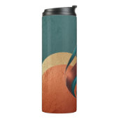 Moderne Traandrop Golf Teal Koper Goud Thermosbeker (Gedraaid links)