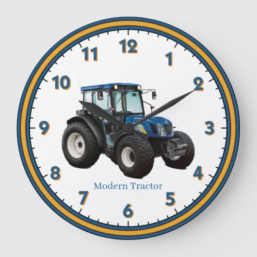 Moderne tractor Acrylwandklok Grote Klok (Voorkant)