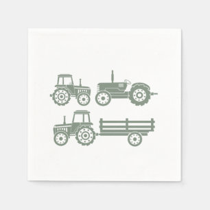 Moderne Tractor Kinder Verjaardagsfeestje Servet