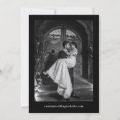 Moderne traditionele formele zwarte bruiloft kaart (Achterkant)