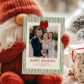 Moderne Traditionele Prettige Feestdagen Naam & Fo Feestdagenkaart