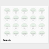 Moderne Trainer Clean Layout Pastel Groene Promoti Ronde Sticker (Vel)