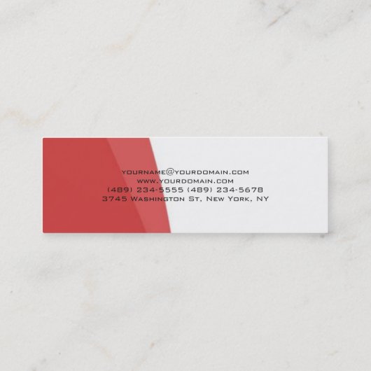 Moderne trainer sport Gym Bodybuilding Mini Visitekaartje (Achterkant)