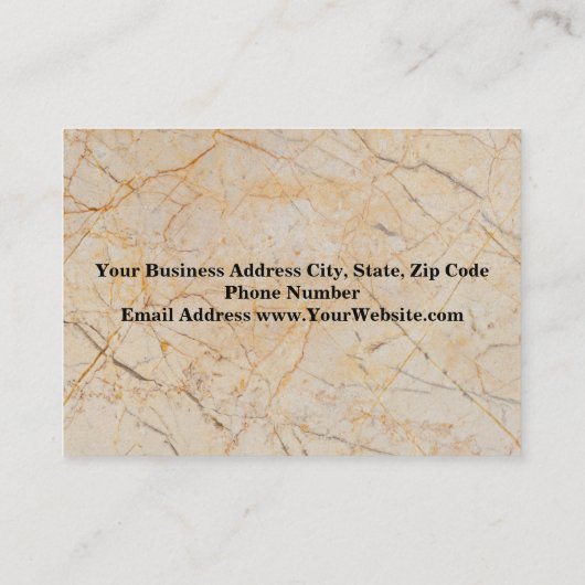 Moderne trainer voor draagbare marmer persoonlijke visitekaartje (Achterkant)
