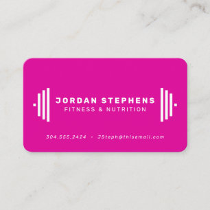 Moderne trainer voor fitness roze visitekaartje
