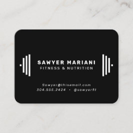 Moderne trainer voor fitness zwart-wit visitekaartje