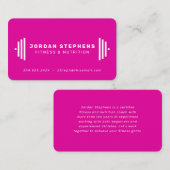 Moderne trainer voor fitnessapparaten, lichtmagent visitekaartje (Voorkant / Achterkant)
