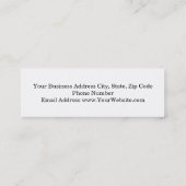 Moderne trainer voor persoonlijke fitness mini visitekaartje (Achterkant)