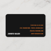 Moderne trainer voor persoonlijke fitness visitekaartje (Achterkant)