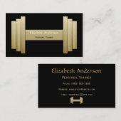 Moderne trainer voor zwarte en gouden trainers visitekaartje (Voorkant / Achterkant)