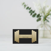 Moderne trainer voor zwarte en gouden trainers visitekaartje (Staand voorkant)