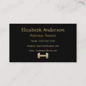 Moderne trainer voor zwarte en gouden trainers visitekaartje (Achterkant)