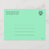 Moderne, transparante, Abstracte kleur groen - het Feestdagenkaart (Achterkant)