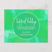 Moderne, transparante, Abstracte kleur groen - het Feestdagenkaart (Voorkant)