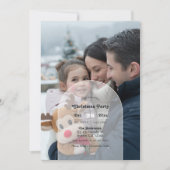 Moderne transparante boog overlay kerstfeest kaart (Voorkant)