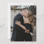 Moderne transparante foto gouden overlay bruiloft kaart (Achterkant)