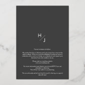 Moderne Transparante Huwelijk Bruiloftsfoto Script Folie Uitnodiging (Achterkant)