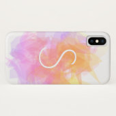 Moderne Transparante Lagen/Magenta Roze Geel Case-Mate iPhone Case (Achterkant (horizontaal))