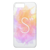 Moderne Transparante Lagen/Magenta Roze Geel Case-Mate iPhone Case (Achterkant)