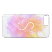 Moderne Transparante Lagen/Magenta Roze Geel Case-Mate iPhone Case (Achterkant (Horizontaal))