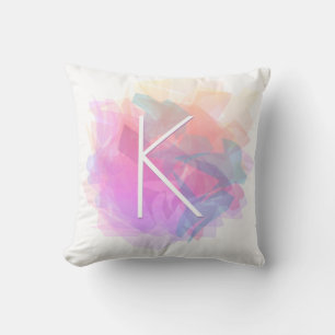 Moderne Transparante Lagen/Paars Roze Perzik Blauw Kussen