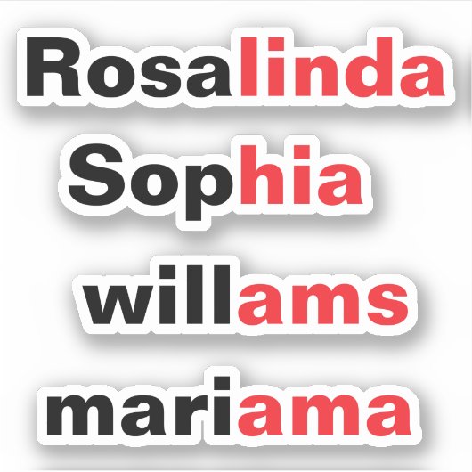 Moderne Transparante Waterdichte Naamstickers Sticker (Voorkant)