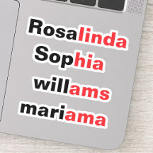 Moderne Transparante Waterdichte Naamstickers