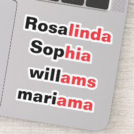 Moderne Transparante Waterdichte Naamstickers Sticker