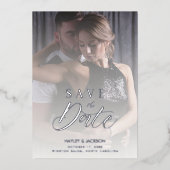 Moderne Transparantie Aangepast fotoscript Folie Uitnodiging (Voorkant)