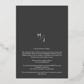 Moderne Transparantie Aangepast fotoscript Folie Uitnodiging (Achterkant)