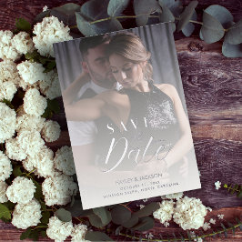 Moderne Transparantie Aangepast fotoscript Folie Uitnodiging