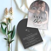 Moderne Transparantie Aangepast fotoscript Save The Date