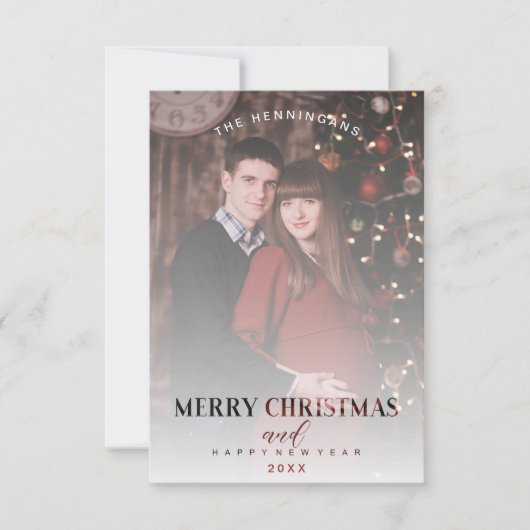 Moderne transparantieeffectfamilie kerstmis foto's (Voorkant)