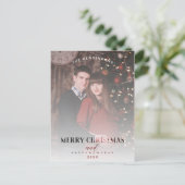 Moderne transparantieeffectfamilie kerstmis foto's briefkaart (Staand voorkant)