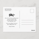 Moderne transparantieeffectfamilie kerstmis foto's briefkaart (Achterkant)