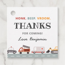 Moderne Transport Verjaardagsfeest Favorieten Tags Bedankjes Labels