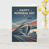 Moderne Transportation Tribute Memorial Day  Kaart (Gele Bloem)