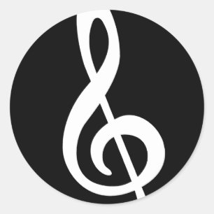 Moderne Treble Clef Ronde Sticker